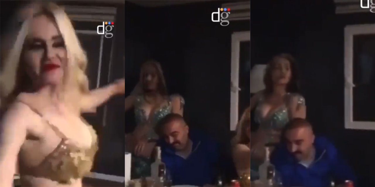 AKP'li başkandan AKP'li vekilin odasında dansözlü eğlence!