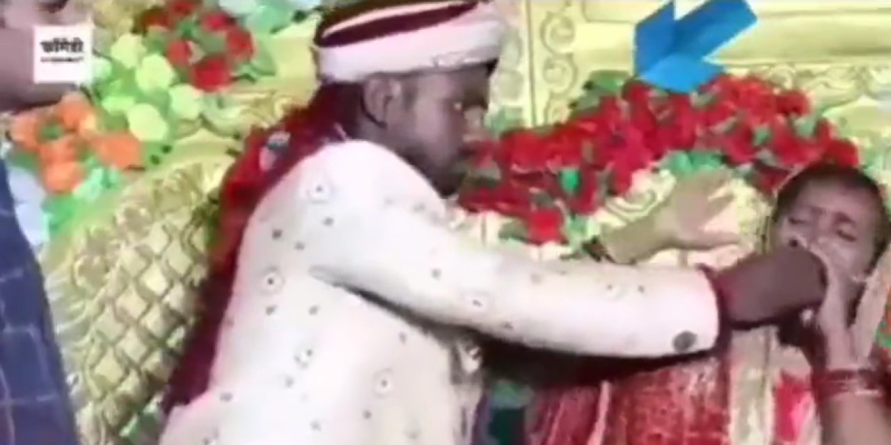 Gelin ve damat düğünde birbirini tokatladı!