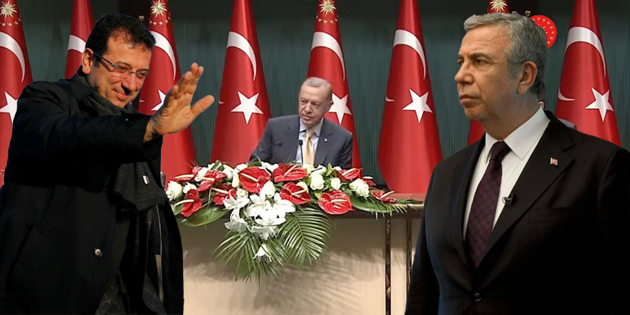 Erdoğan asgari ücreti açıklarken, Mansur Yavaş ve Ekrem İmamoğlu...