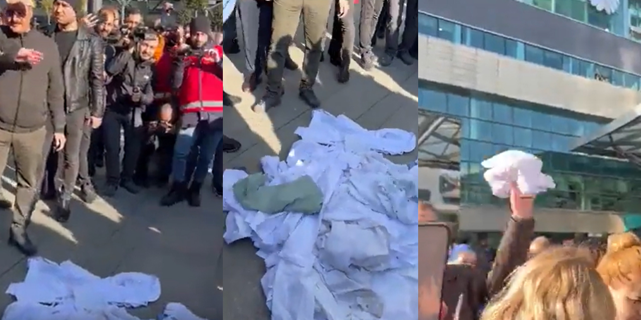 Doktorlardan, Bakan Koca'ya, kurucusu olduğu hastanenin önünde tepki! Beyaz önlüklerini attılar