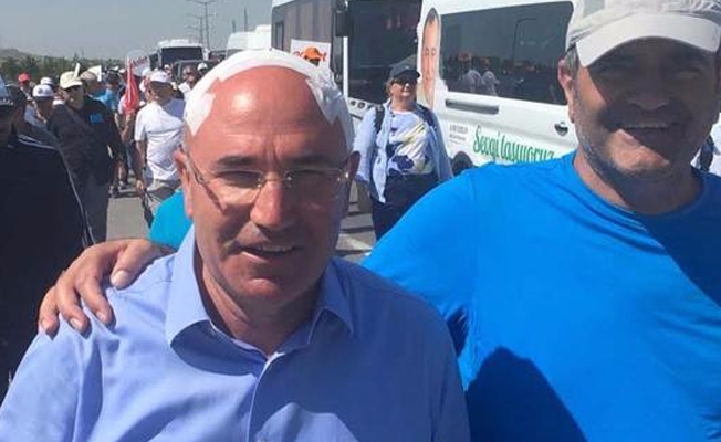 Adalet Yürüyüşü'nde kaza!