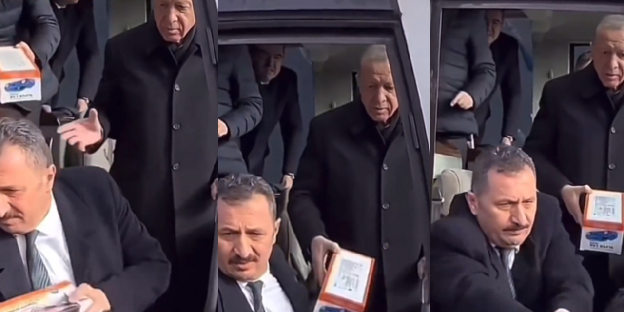 Erdoğan korumasına oyuncakla vurdu
