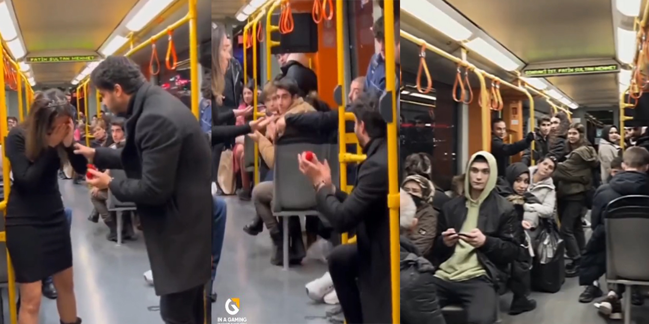 Metroda evlilik teklifi reddedilen adam bakın ne yaptı? Böylesi ilk defa görüldü