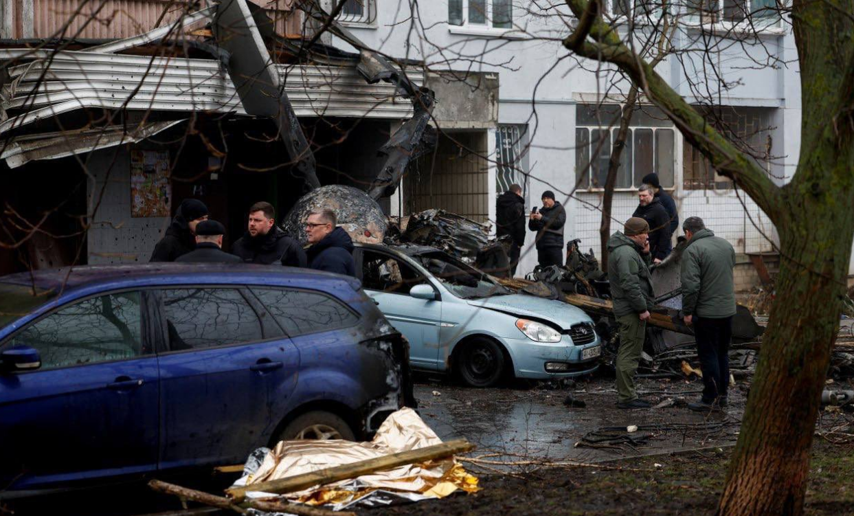 Ukrayna İçişleri Bakanı suikasta uğradı! Helikopter alev alev yandı 18 kişi öldü