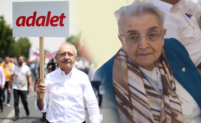 85'lik teyze de CHP lideri ile Adalet Yürüyüşü'nde: Atatürk gibi istiyoruz
