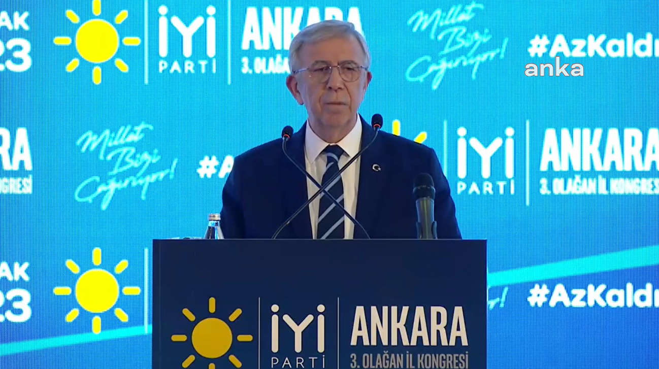 Mansur Yavaş'tan İYİ Parti kongresinde "aday" ve "seçim" mesajı!