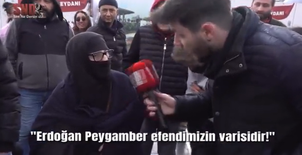 Sokak röportajında AKP'li kadından skandal sözler! Erdoğan, Hz. Muhammed'in bakın neyiymiş...