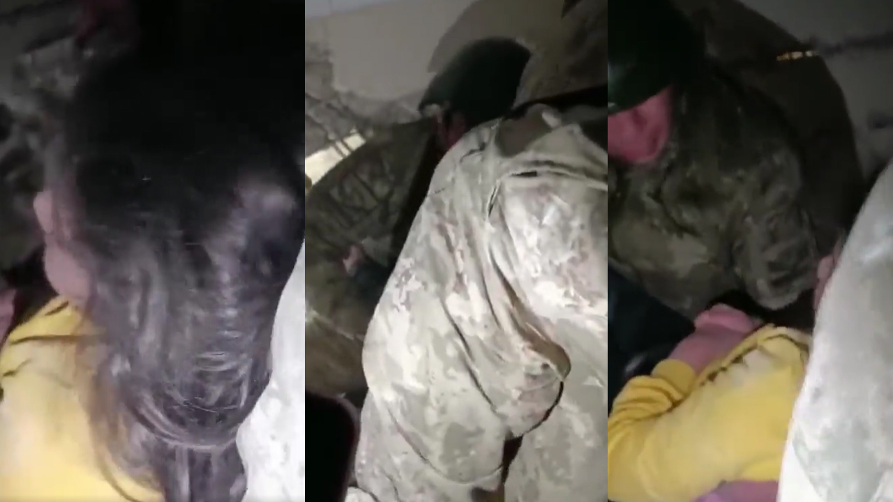 Gaziantep'te Mehmetçik'in enkazdan çıkardığı küçük kız: "Annemi de kurtarın"