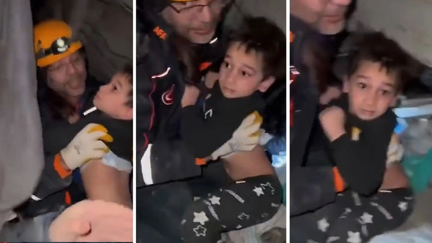 Enkaz altında uyuyakaldı! Ekipleri karşısında görünce 'ne oluyor ya' dedi