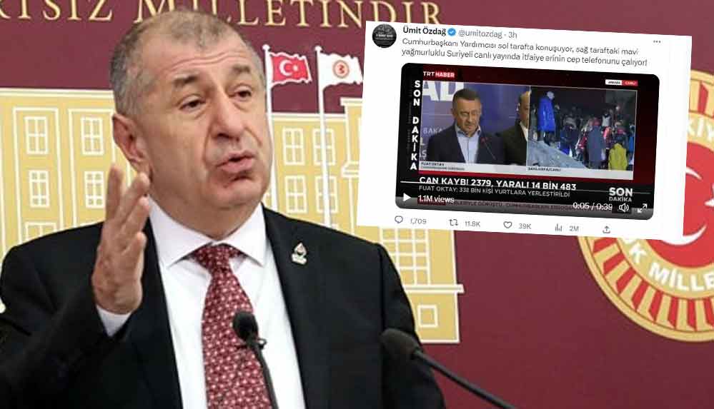 "Enkaz başında telefon çalan Suriyeli" paylaşımı doğru çıkmamıştı! Ümit Özdağ: Niye özür dileyeyim?
