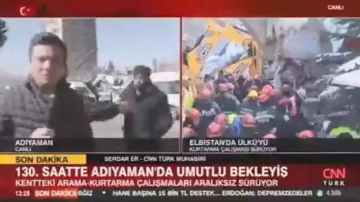 Depremzede, CNN Türk canlı yayınına böyle tepki gösterdi