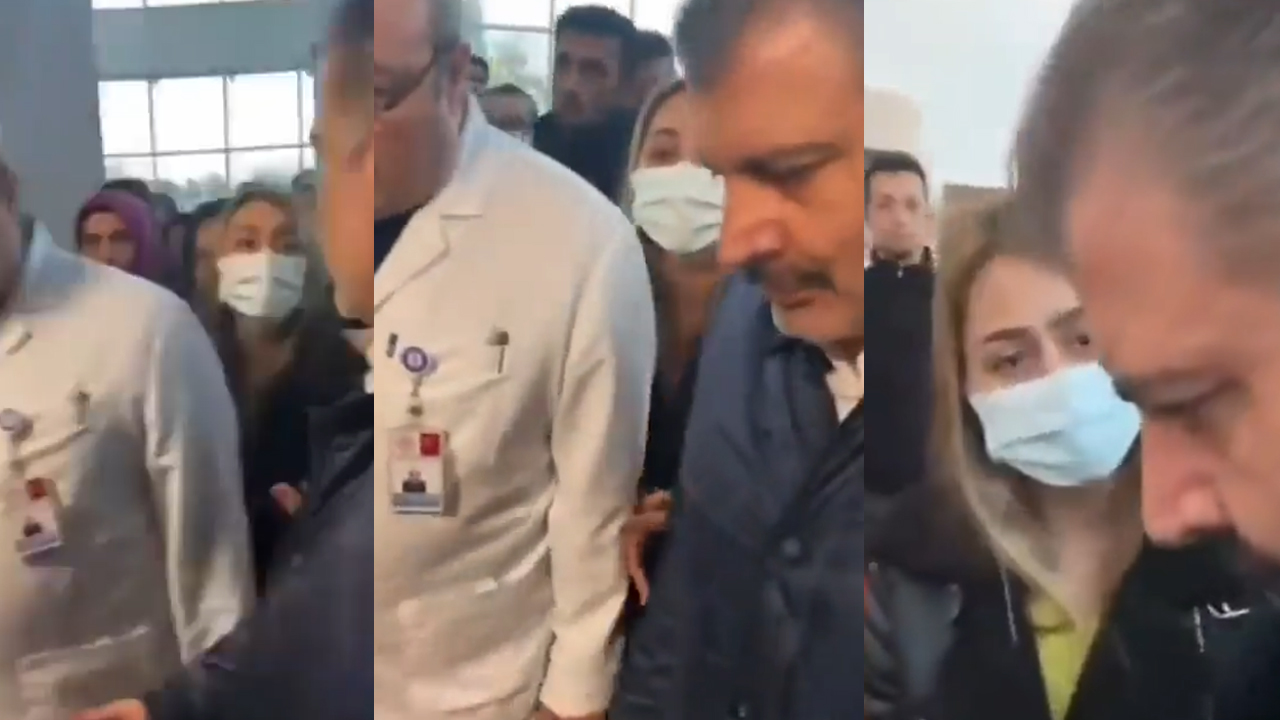 Depremzede sağlık çalışanı, Sağlık Bakanı Koca'ya derdini anlatmak istedi ama...