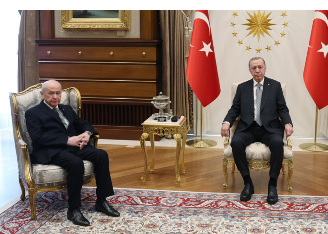 Erdoğan ve Bahçeli, Külliye'de bir araya geldi