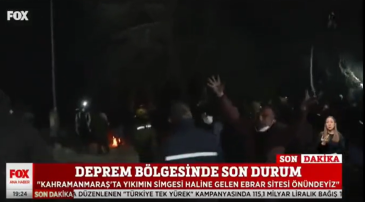 Kahramanmaraş Belediye Başkanı'nın korumaları FOX TV muhabirini ve depremzedeyi itekledi