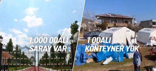 CHP'den iktidara deprem göndermeli video: "Kendine var, millete yok. Çok itibarlılar çok!"