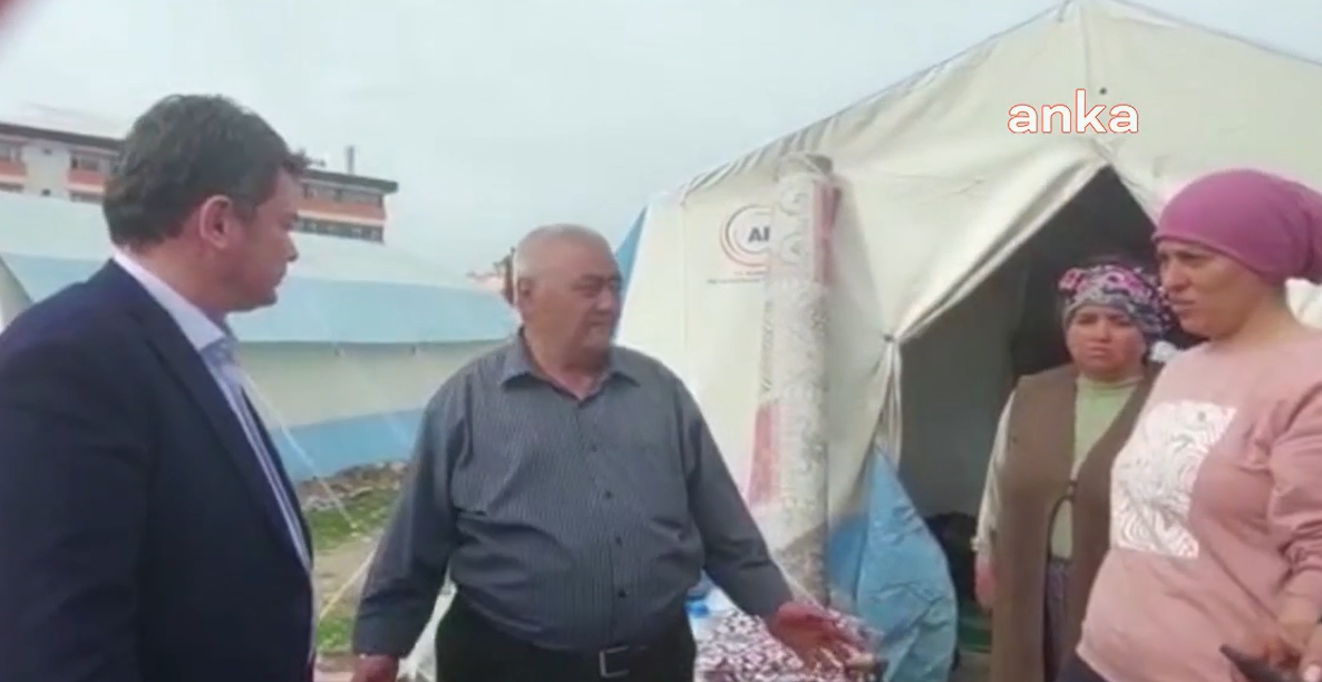 Kahramanmaraşlı depremzede CHP'li Aydın'a isyan etti: "Elektrik yok, su yok, çadırların içi küf kokuyor"