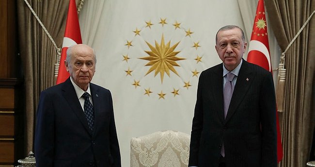 Millet İttifakı'nın adayının açıklanmasının ardından ilk görüşme! Erdoğan, Bahçeli ile bir araya geldi