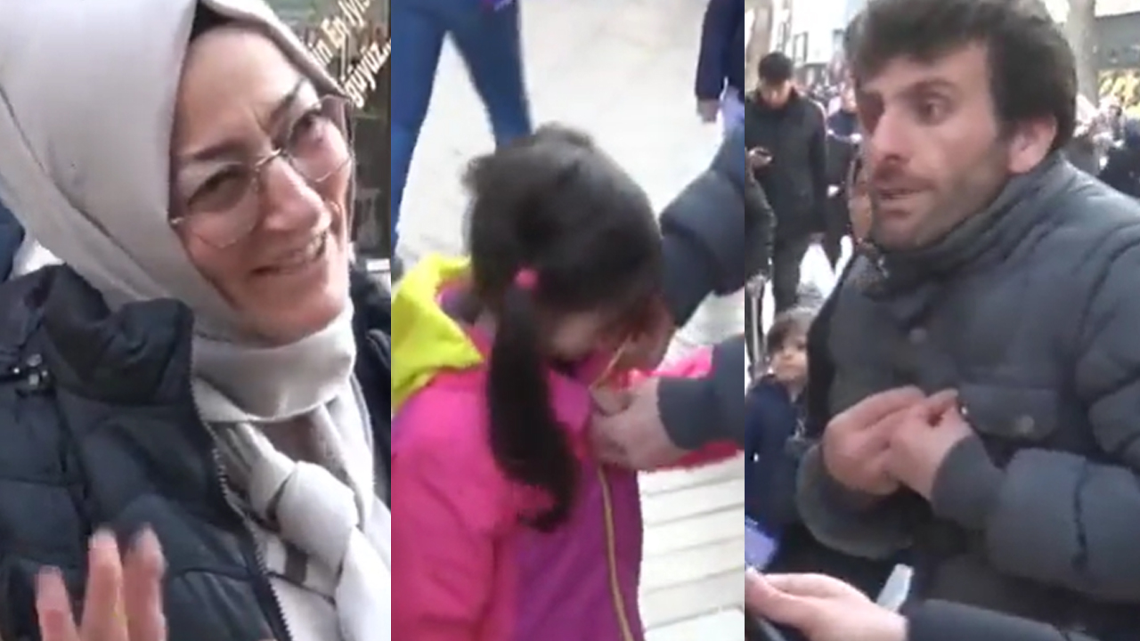 "Geçinemiyoruz" diyenleri eleştiren kadına, kızının montunu gösteren baba tepki gösterdi: "İncecik, incecik, yok, yok, yok!"