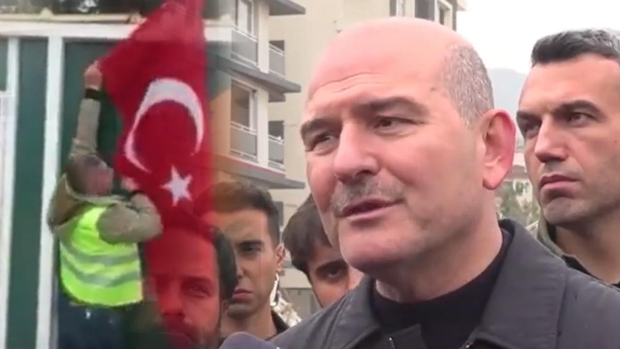 Deprem bölgesi Hatay'da "Türk bayrağı indirme" krizi! Kılıçdaroğlu'nun tepkisine Soylu'dan ilk yanıt