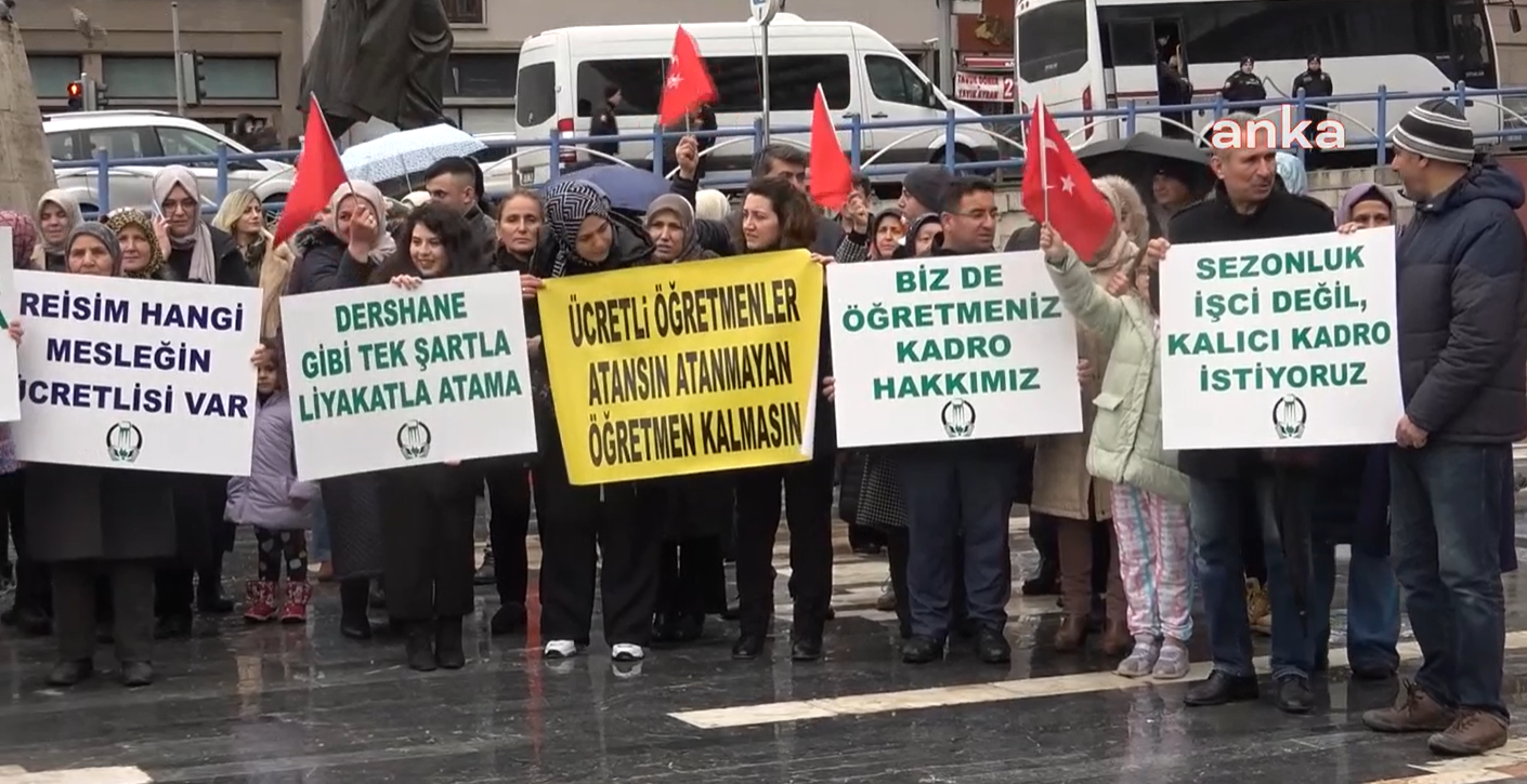 Ücretli öğretmenler kadro talebiyle Ankara’da toplandı: "Ücretli polis, ücretli milletvekili var mı? Neden ücretli öğretmen var?"