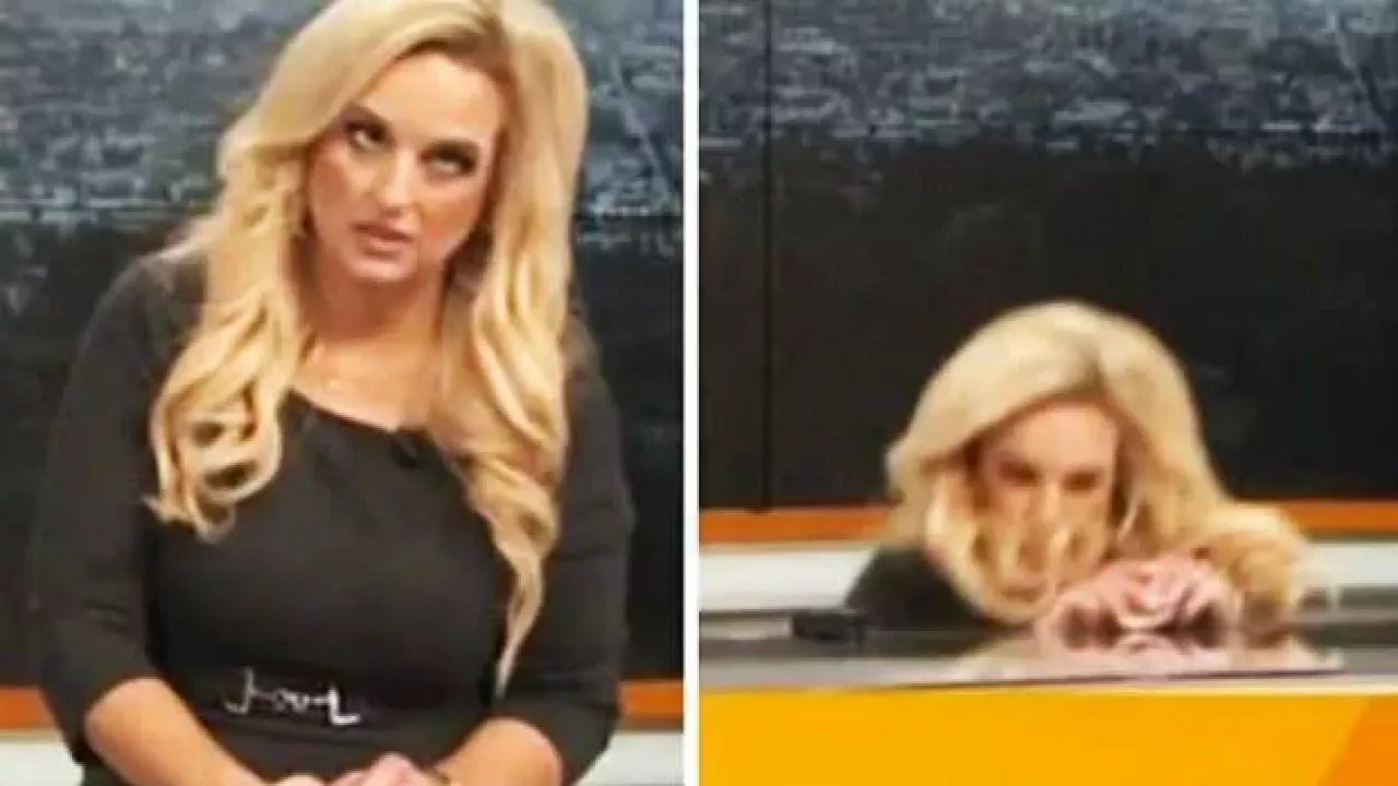 Sunucu canlı yayında böyle bayıldı