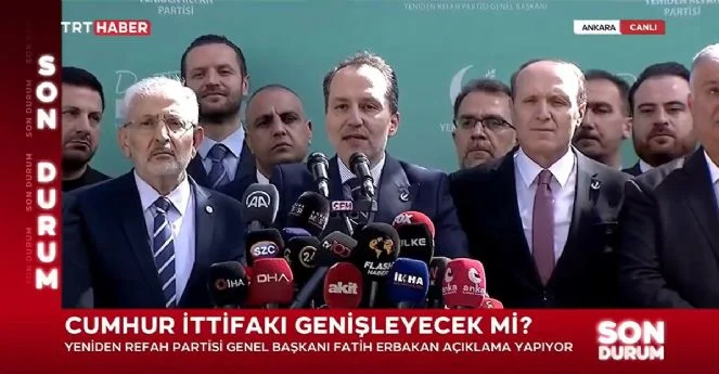 Erbakan, Cumhur İttifakı'nı reddetti! TRT yayını böyle kesti