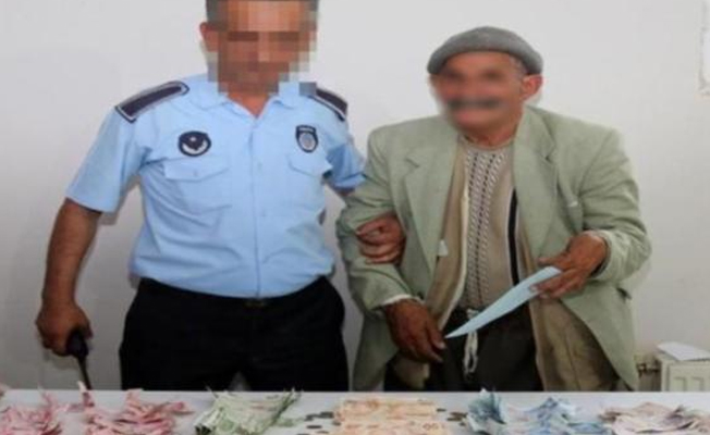 75 yaşındaki dilenciden 7 bin lira çıktı
