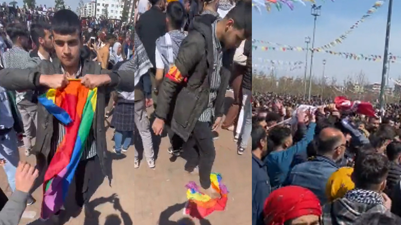 Nevruz alanında TİP'liler darp edildi iddiası! LGBT bayraklarını parçaladılar