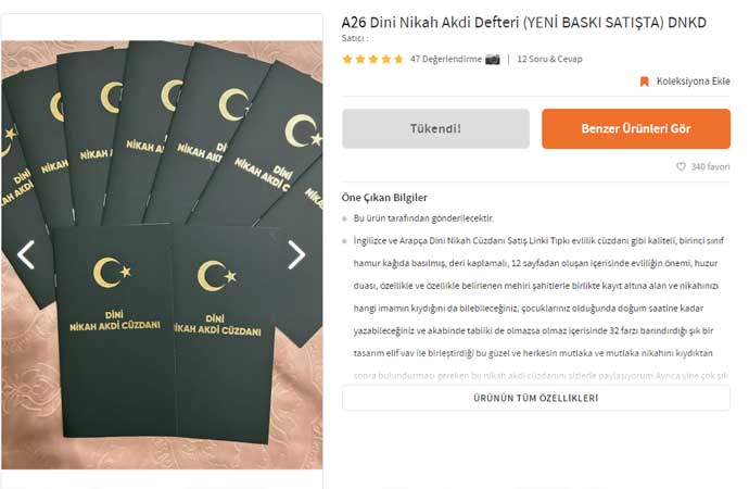 Online 'İmam Nikahı Cüzdanı' satışı başlatıldı! Tepkiler sonrası kaldırıldı