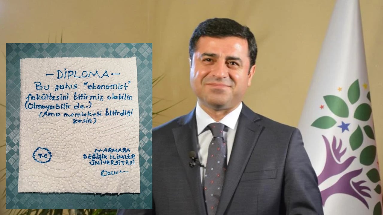 Demirtaş, Erdoğan'ın 'diploması'nı tiye aldı: Yanılmışız arkadaşlar, diplomanın aslı var!