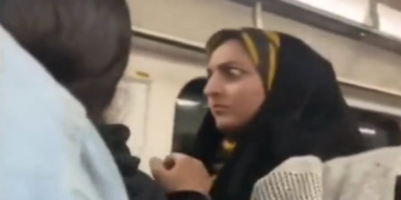 İran'da kadınlar, başörtüsü kontrolü yapmaya çalışan ahlak polisini metrodan defetti