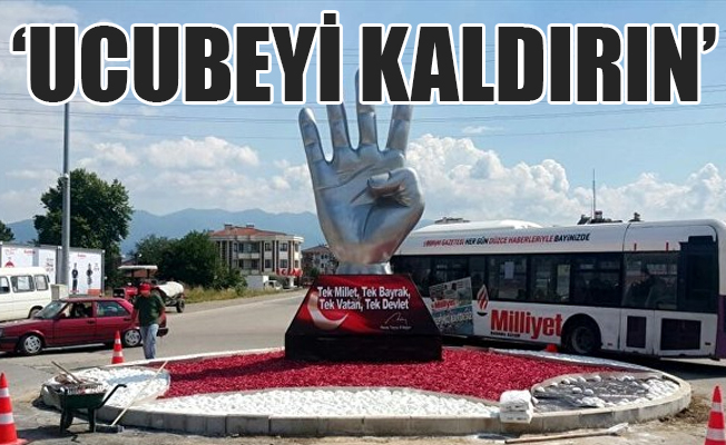 Ülkücülerden 'Rabia' heykeline tepki