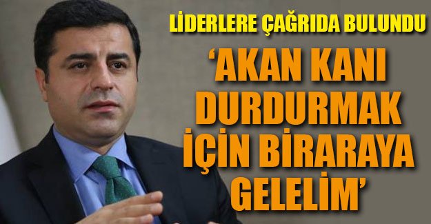 HDP'li Demirtaş'tan parti liderlerine çağrı