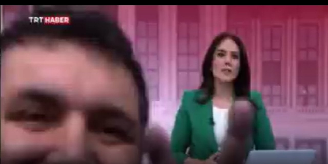 TRT Haber canlı yayınında "zafer işareti" yaptı