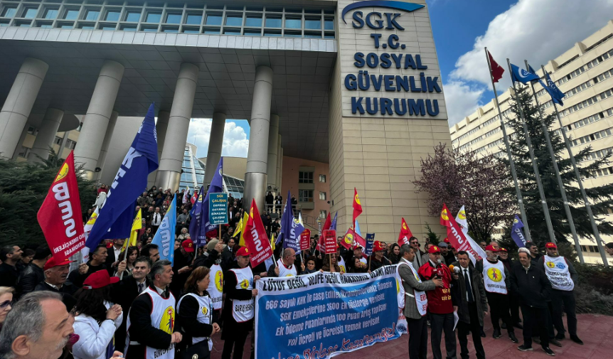 SGK Genel Müdürlüğü önünde BES protestosu! Onların da canına tak etti