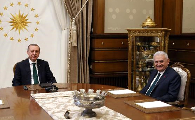 AKP'li Cumhurbaşkanı Erdoğan, Başbakan Yıldırım'ı kabul etti!