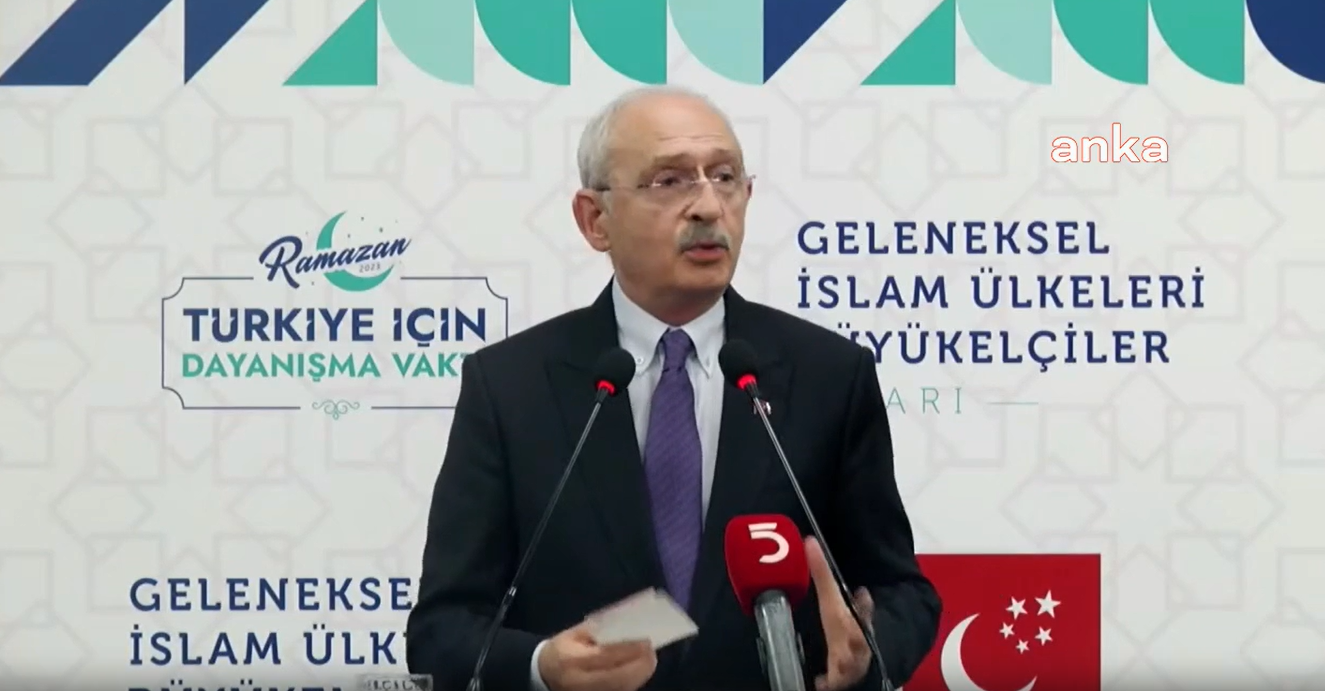 Kılıçdaroğlu, İslam ülkelerinin büyükelçilerine verilen iftar yemeğinde konuştu