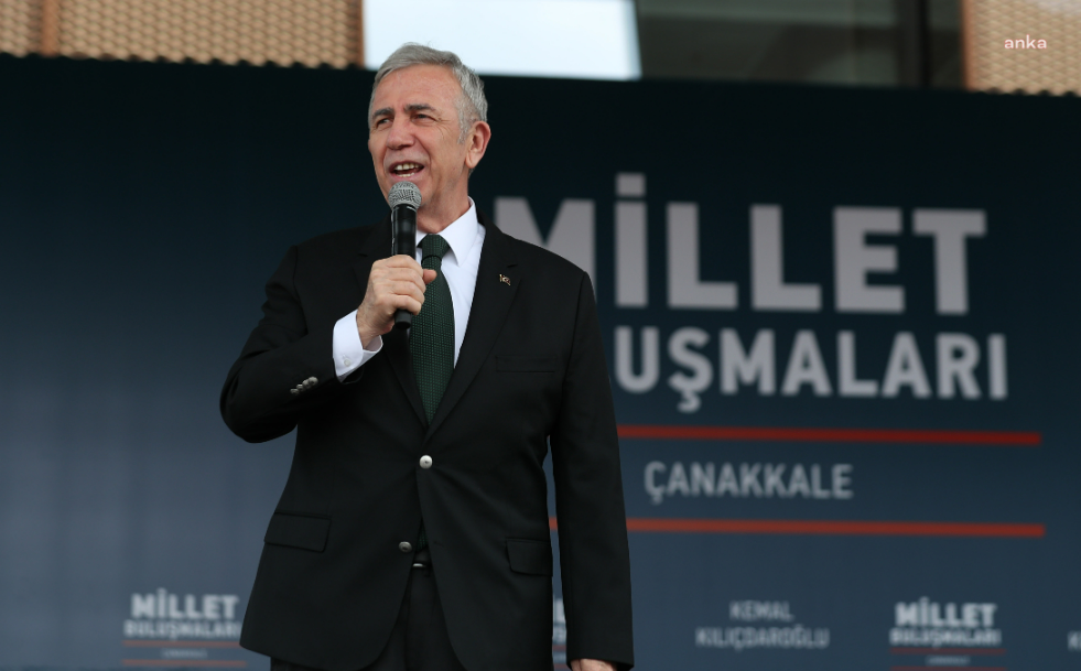 Ve Mansur Yavaş meydanlarda! Çanakkale'den seslendi: "Kimse bizim vatanseverliğimizi ölçemez"