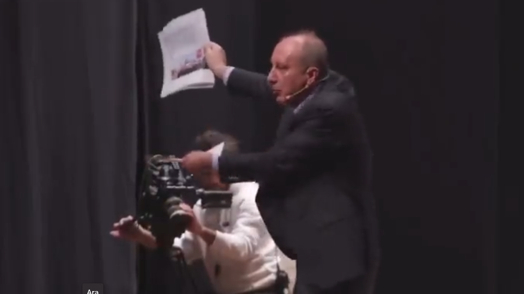 Muharrem İnce'den 'benzer işler'... İpek Özkal’ın eşiyle ilgili soru soran şahsı FETÖ'cü ilan etti