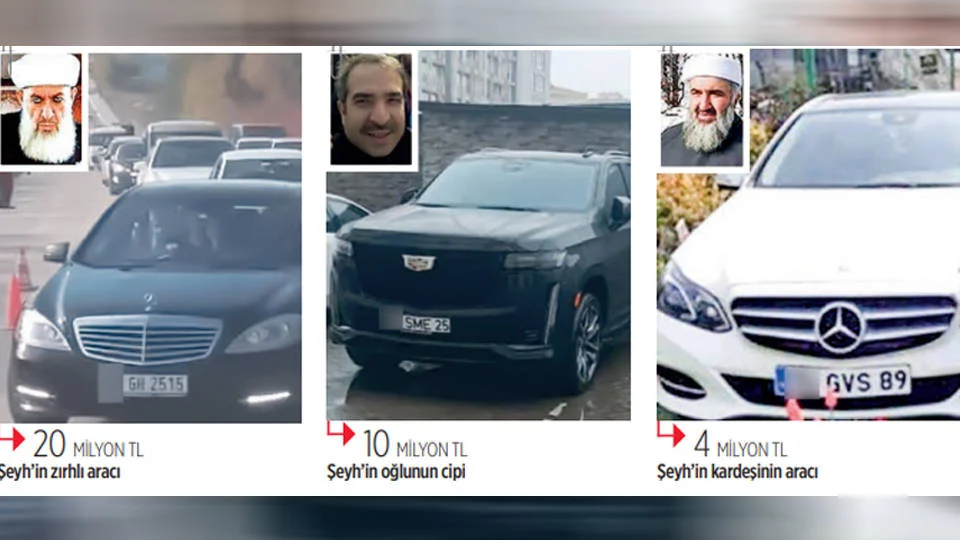 Menzil Cemaati’nin şeyhlerinin milyonluk lüks cipleri...