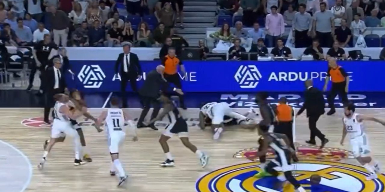 Real Madrid-Partizan maçında yumruklar konuştu