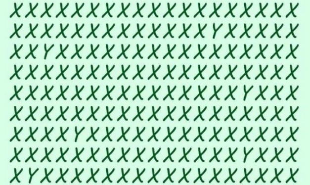 Onlarca X harfinin içindeki gizli harfleri bulmak aşırı zeka gerektirir! 10 saniyeniz var