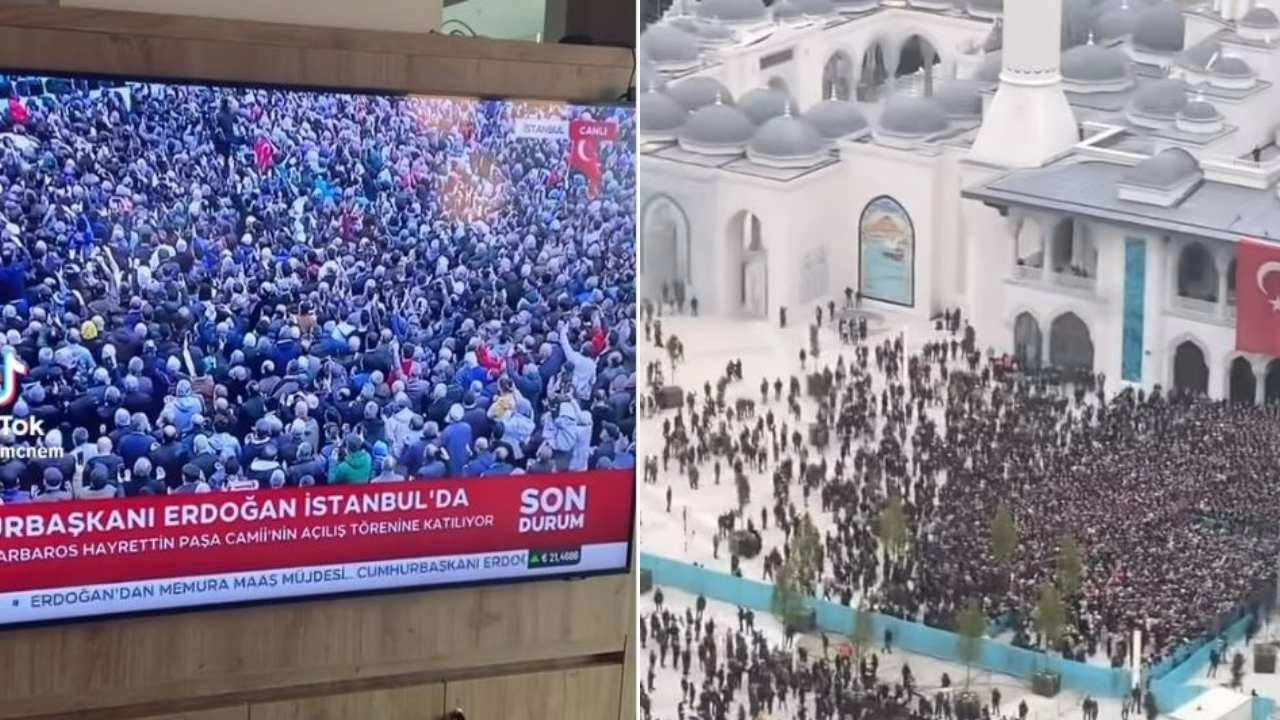 TRT Erdoğan'ın katıldığı açılışı kalabalık gösterdi! Gerçek bambaşka çıktı