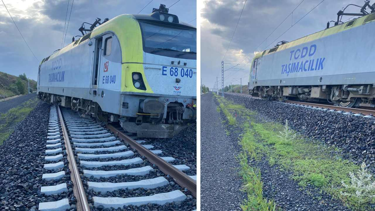 İki ay önce kullanıma açılmıştı! Ankara-Sivas YHT hattında kılavuz lokomotif raydan çıktı