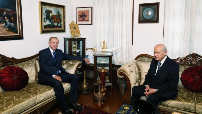 Erdoğan, Bahçeli'yi evinde ziyaret etti