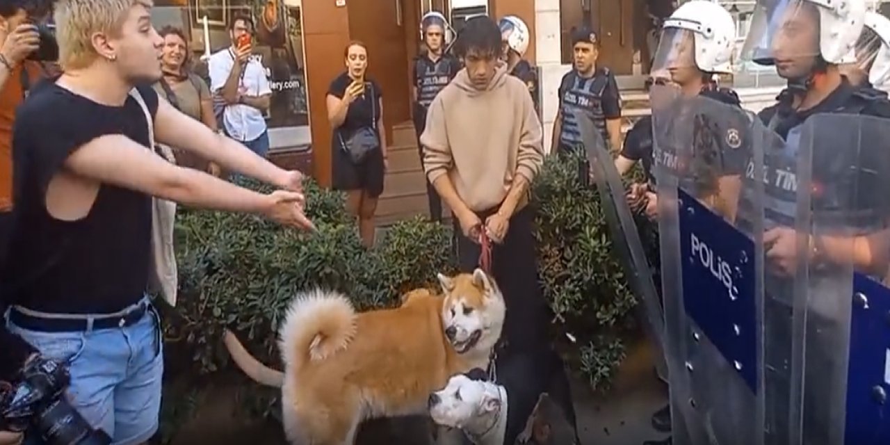 LGBT bireyle polis arasında ilginç 'köpek' diyalogu: "O i..ne değil, o niye geçemiyor"