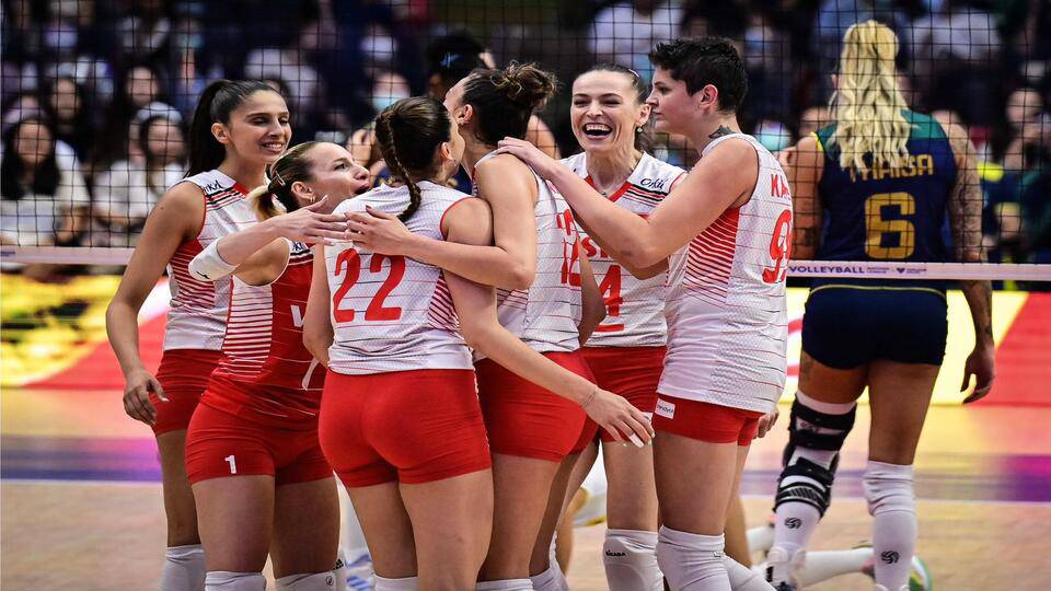 A Milli Kadın Voleybol Takımı, Brezilya'yı mağlup etti
