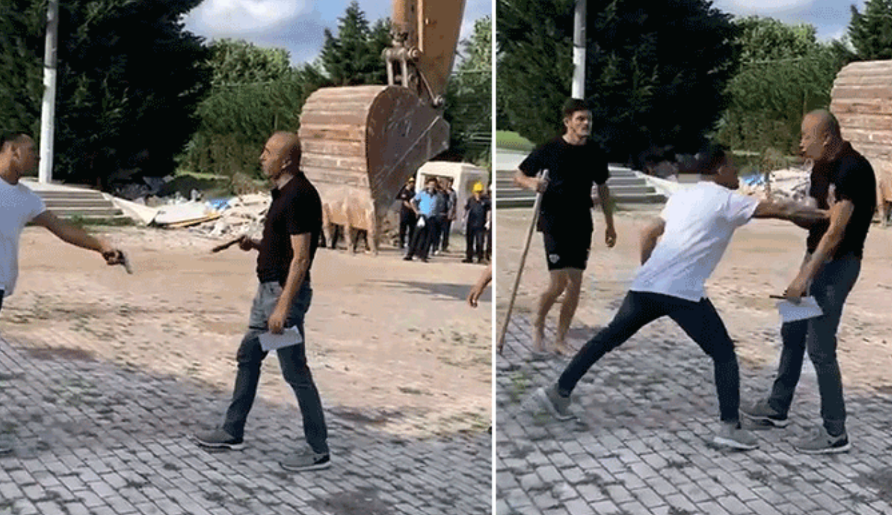 Böyle yıkım görülmedi! Silahlar çekildi, pitbull salındı, gaz bombası atıldı