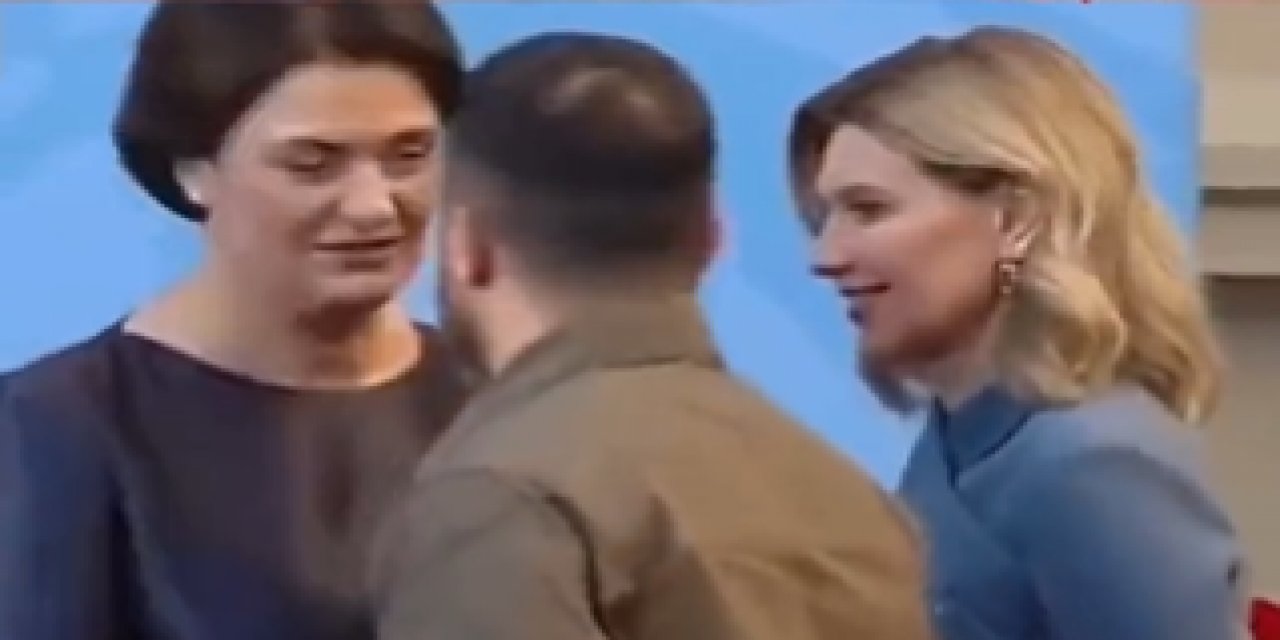Zelenski'nin öpücüğü First Lady'i kıskandırdı! O bakışlar...
