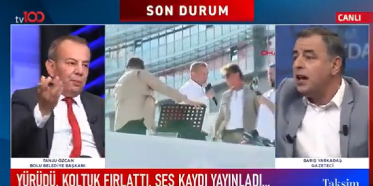Tanju Özcan ve Barış Yarkadaş canlı yayında birbirine girdi